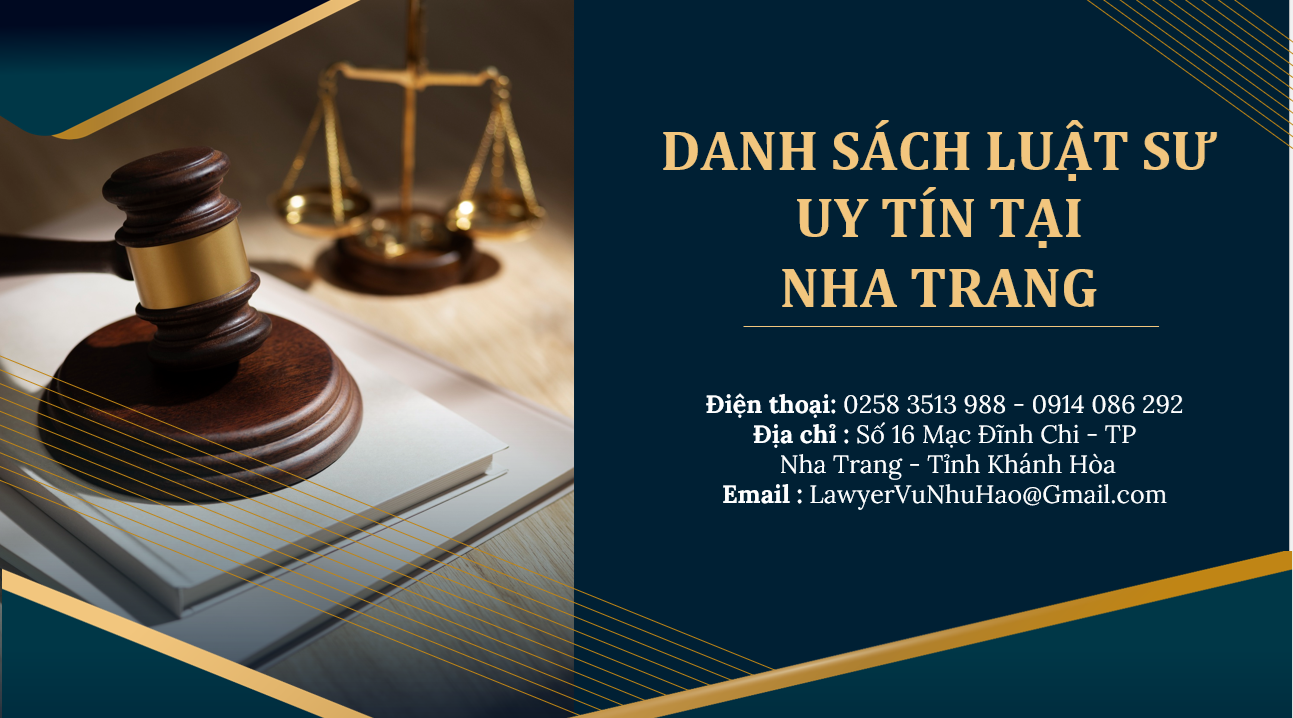 Danh sách 5 Luật sư uy tín tại thành phố Nha Trang, tỉnh Khánh Hoà